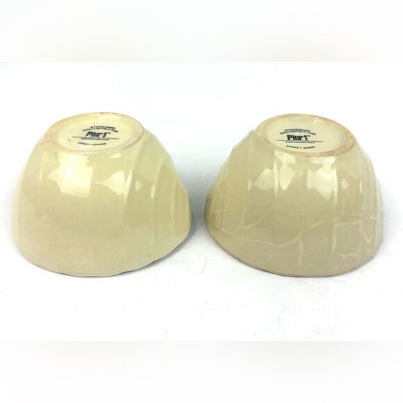 2PC Pier 1 Seashell Stoneware Dipping Bowls - Picture 7 of 10